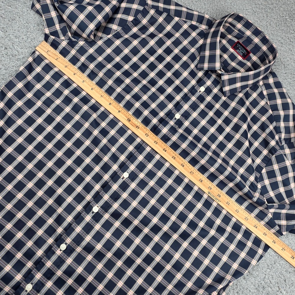 UNTUCKit‎ Dorin Button Up Mens XXL Tall Navy Plaid Long Sleeve - Picture 4 of 14